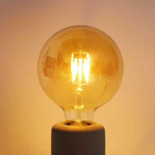 Lámpara LED E27 Filamento G125 6W 2200K blanco regulable