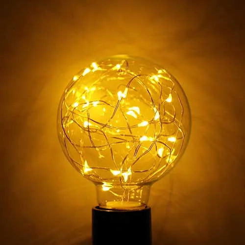 E27 LED Lamp filament G125 copper wire 1.5W 2100K amber