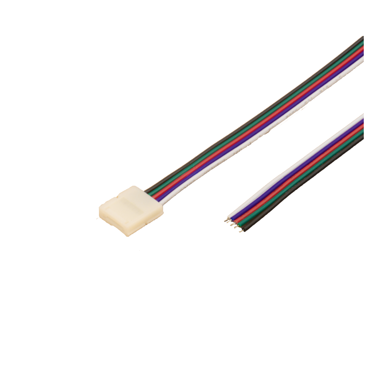 Conector tira LED tira a alimentación | RGBW 10mm
