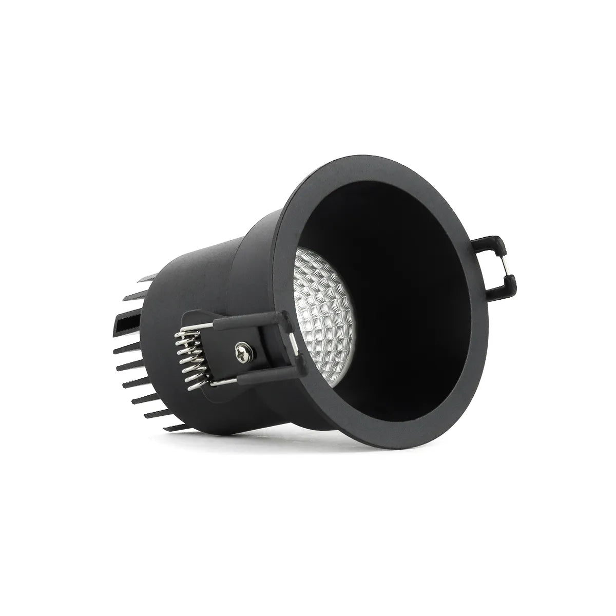 Foco empotrable LED negro 5W 3000K blanco cálido ⌀80mm Anti glare