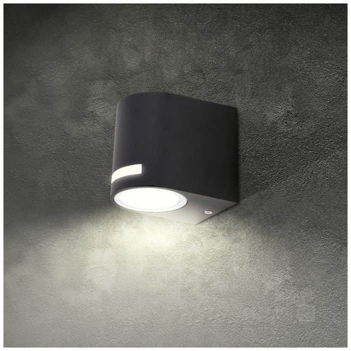 LED Wall Light Bi-Directional Half Round 80mm GU10 IP44