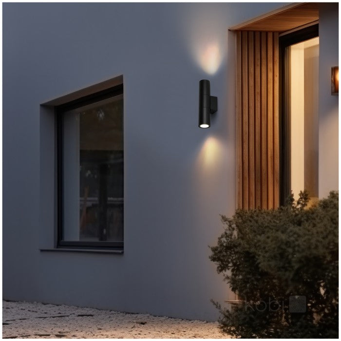 LED Wall Light Bi-Directional 65x260mm Round GU10 IP54