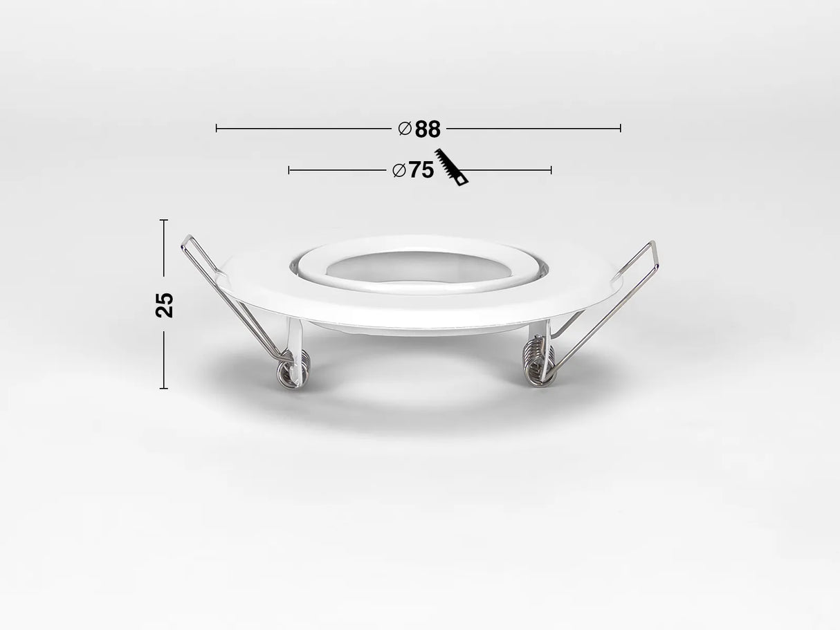 Luminaria empotrable LED GU10 IP20 ⌀88mm inclinable