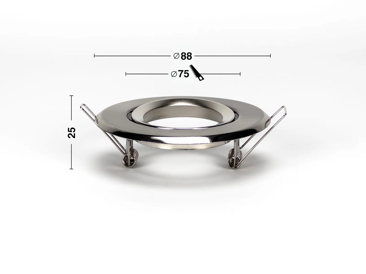 Luminaria empotrable LED GU10 IP20 ⌀88mm inclinable