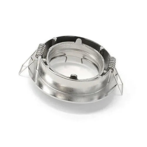 Luminaria empotrable LED GU10 IP20 plateada ⌀84mm inclinable