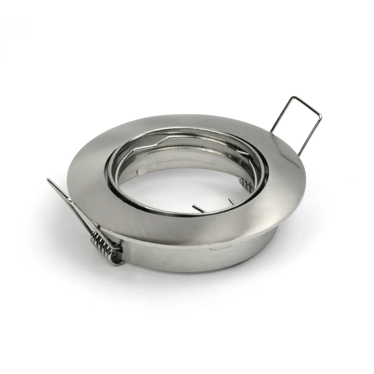 Luminaria empotrable LED GU10 IP20 plateada ⌀84mm inclinable