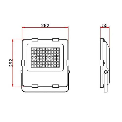 Proyector LED 100W IP66 Impermeable 150lm/W - Driver Philips Pro High lumen