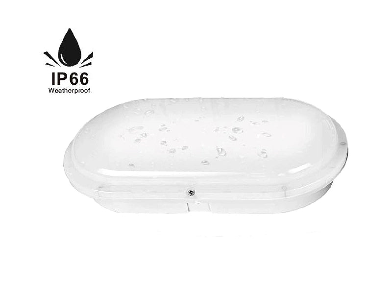 Plafón estanco LED ovalado 272x145mm 24W | IP66