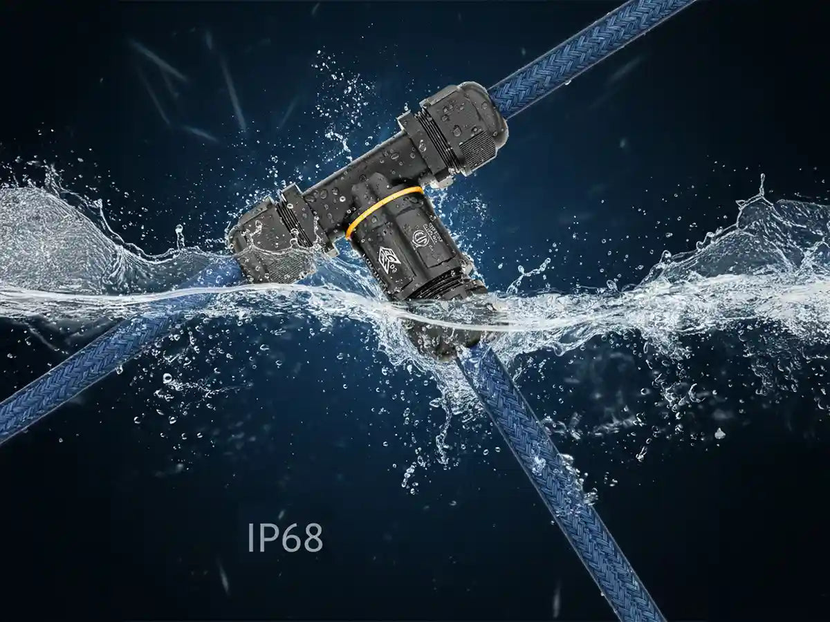 Conector de cable impermeable IP68 | Forma en T