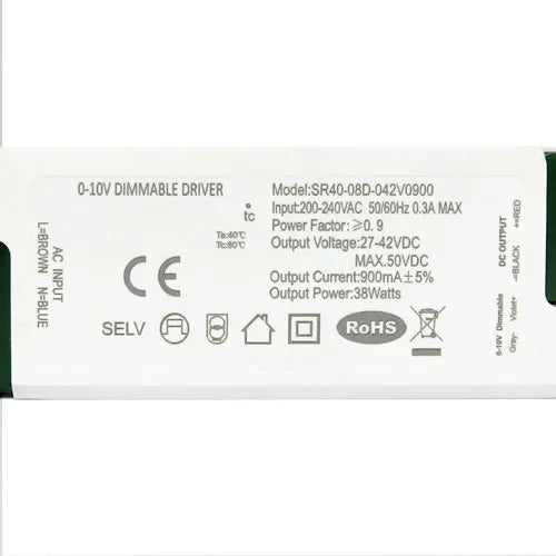 LED Driver regulable 0-10V 34W 800mA / 38W 900mA / 44W 1060mA