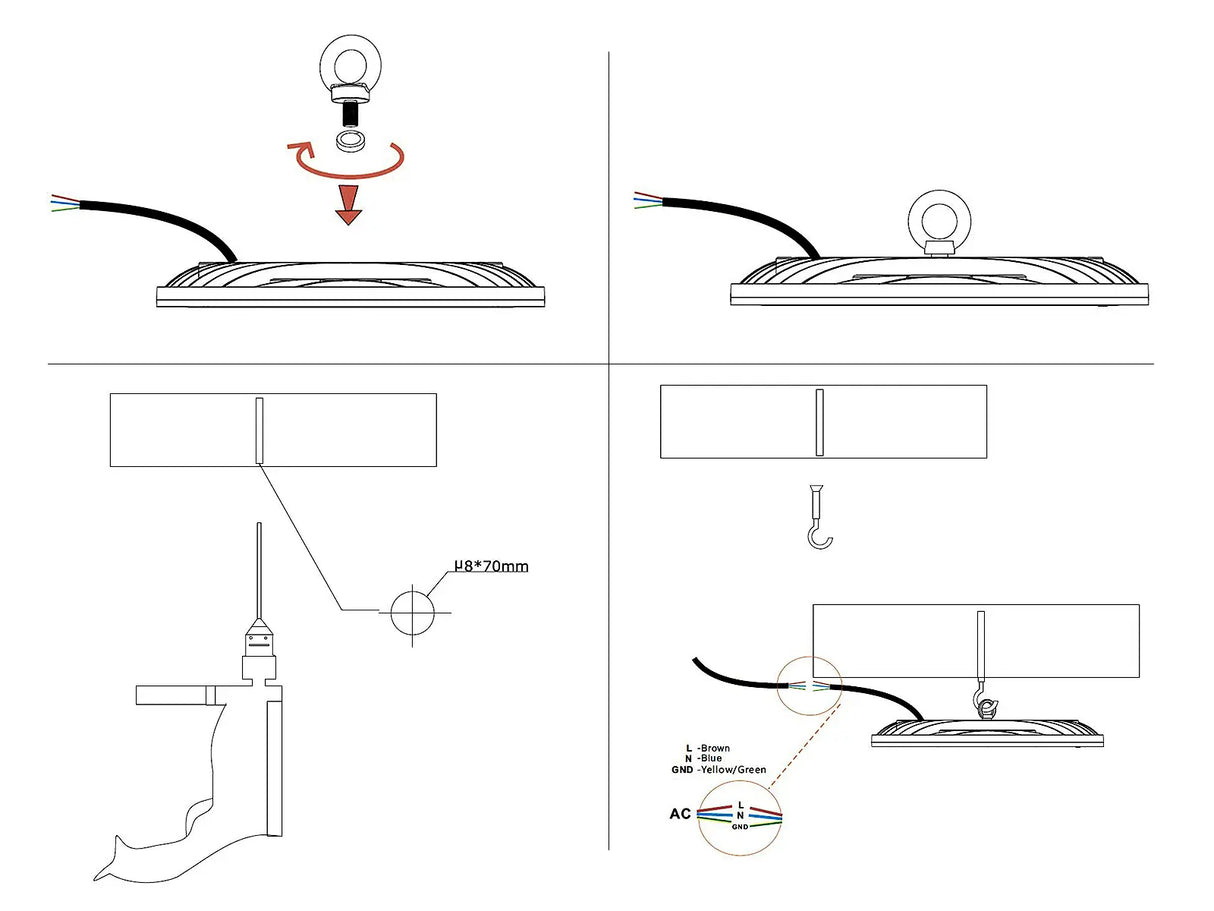 LED UFO Highbay Basic 100W | 120lm/W