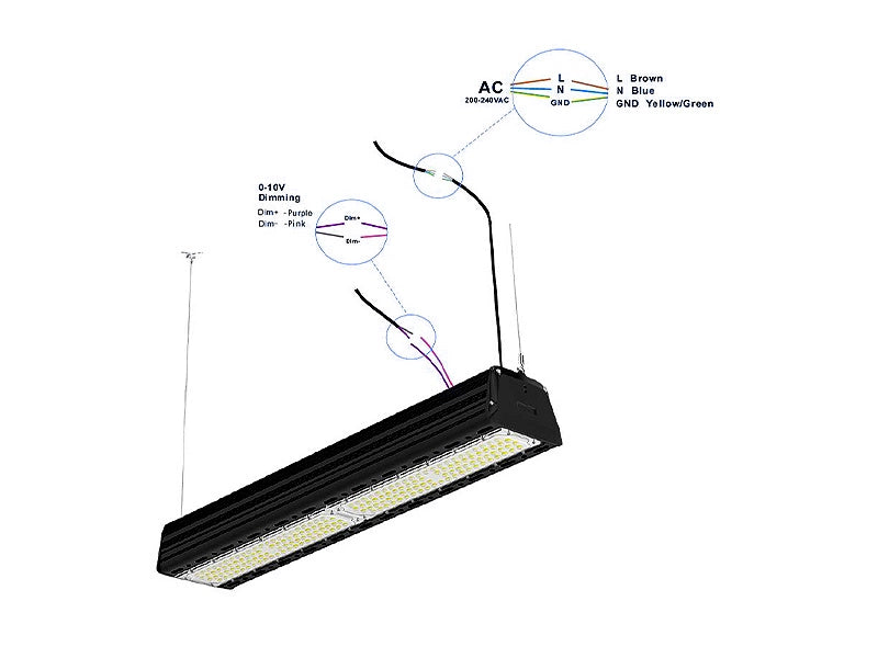 Campana LED lineal 785mm 150W regulable IP65 150lm/W