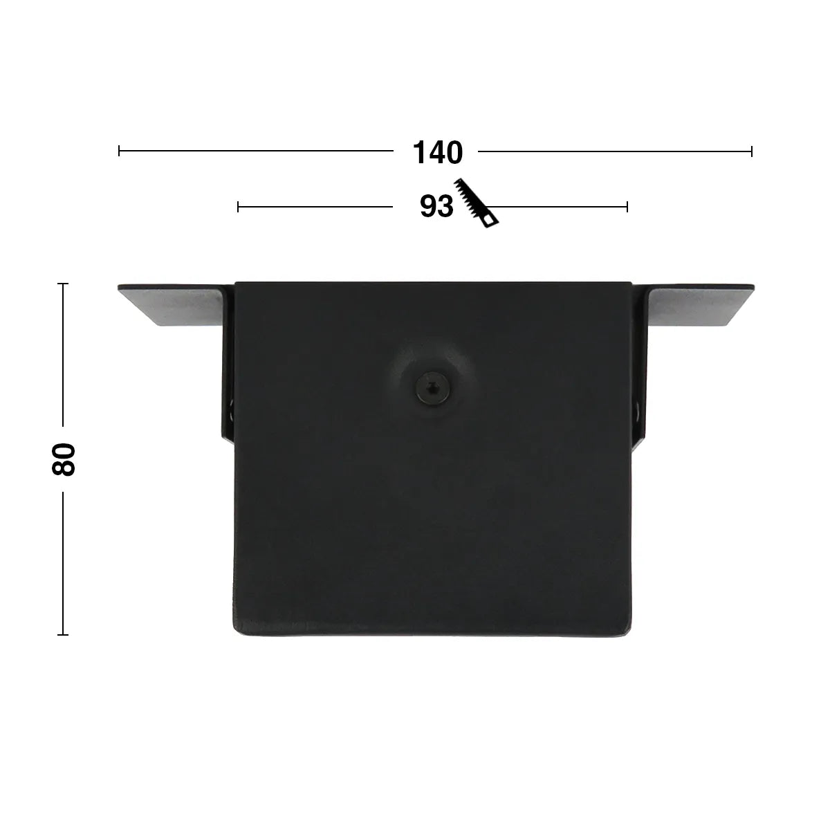 Black LED Recessed Spotlight 6W Trimless 3000K warm white square 89x89mm tiltable rotatable