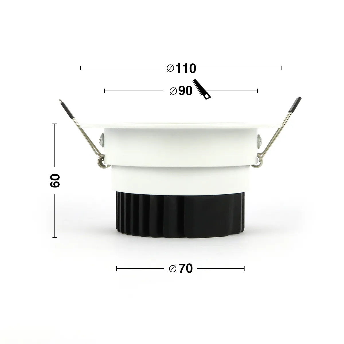 Foco empotrable LED 7W ⌀110mm regulable y orientable
