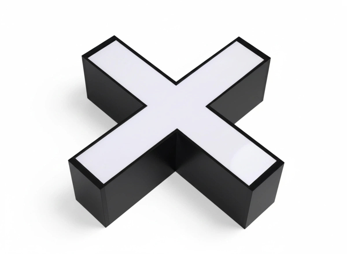 Conector en X para barras de luz LED | Para sistemas de grids