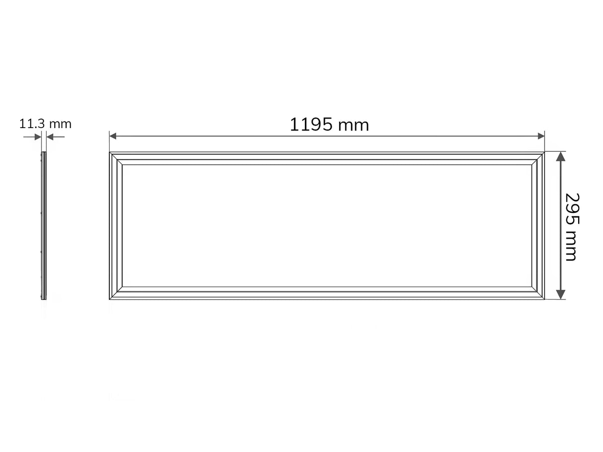 LED Panel 30x120cm 36W 140lm/W