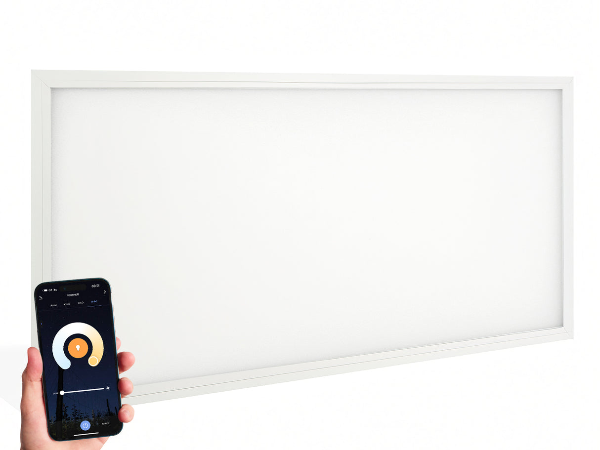 Panel LED WiFi 60x120cm 40W 100lm/W - Color de luz CCT ajustable