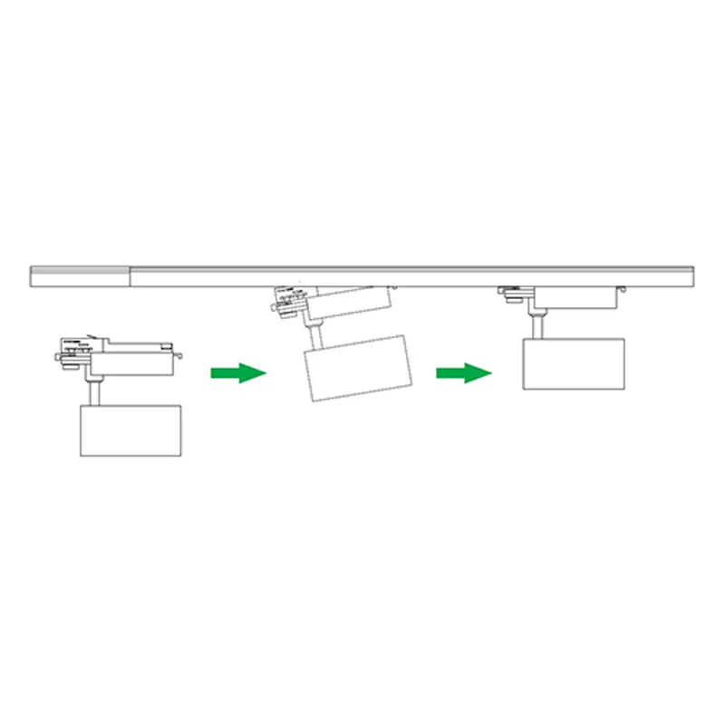 Energy-efficient COB LED Railspot 3 phase 20W with Philips driver