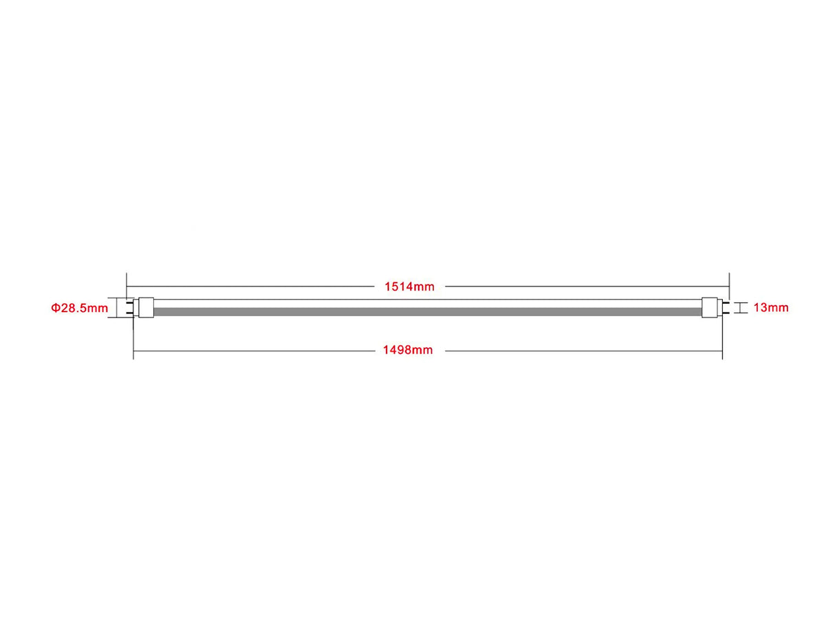 LED TL Tube T8 150cm 18/25W 200lm/W