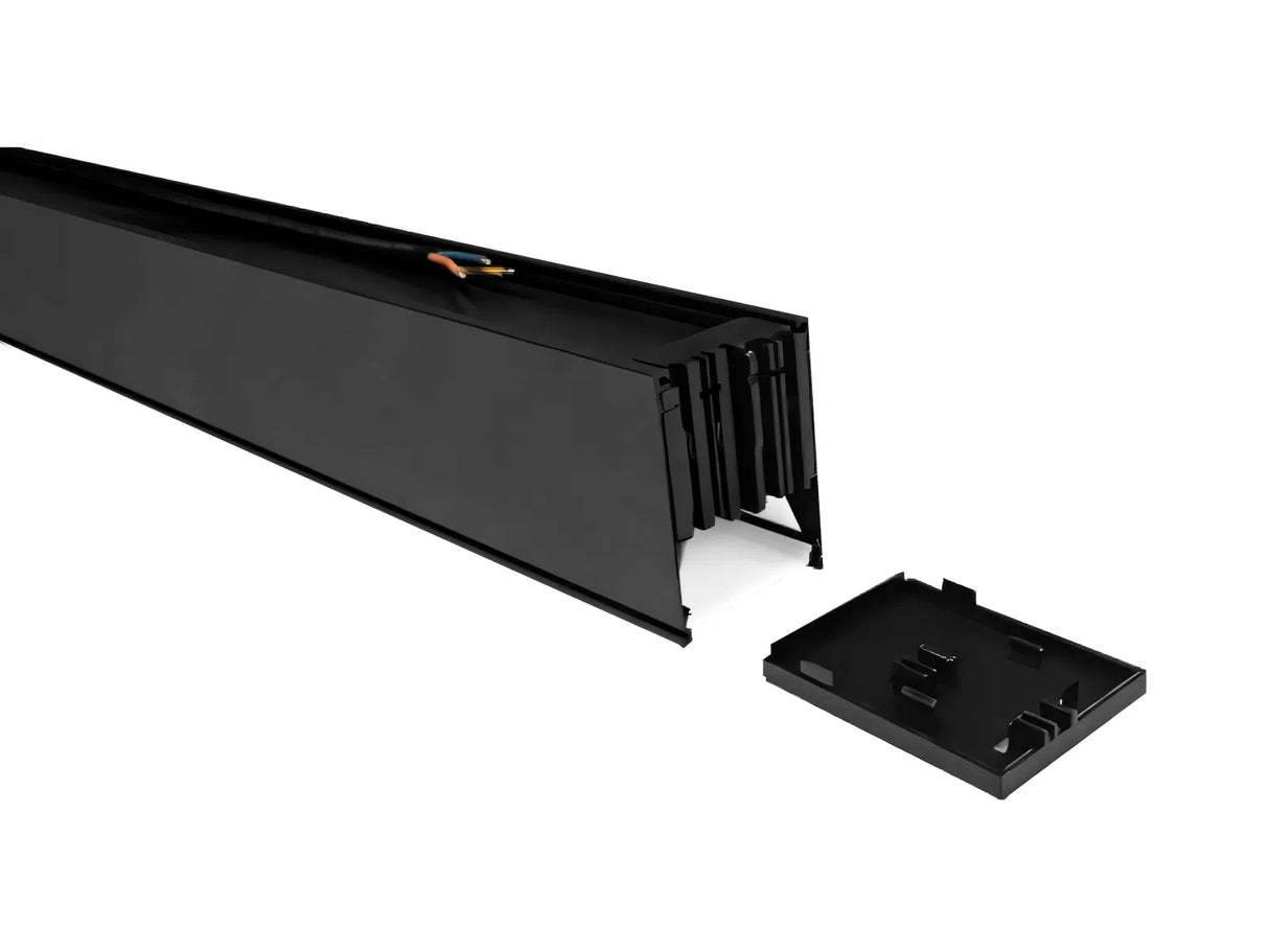 Luminaria lineal LED colgante negra 150cm 48W conectable