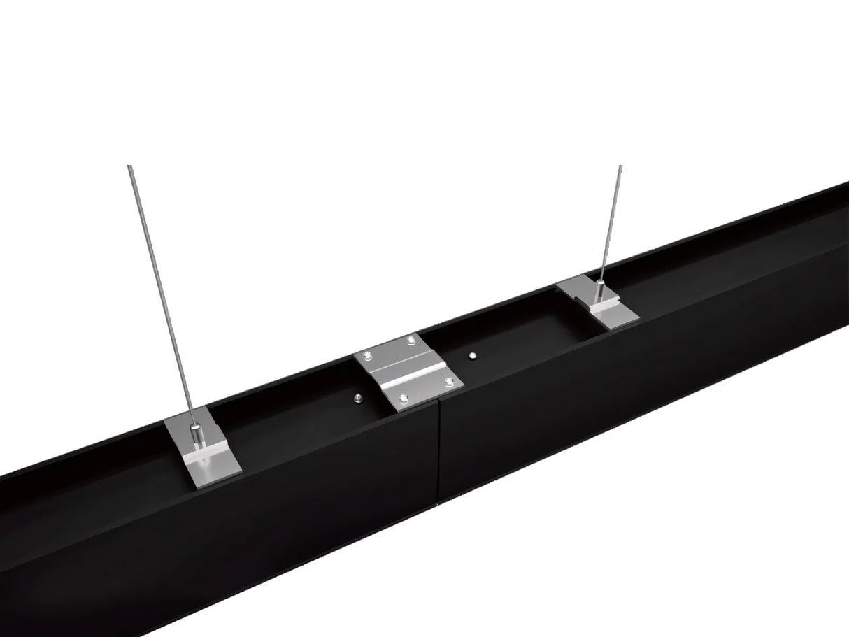 Luminaria lineal LED colgante negra 60cm 18W conectable
