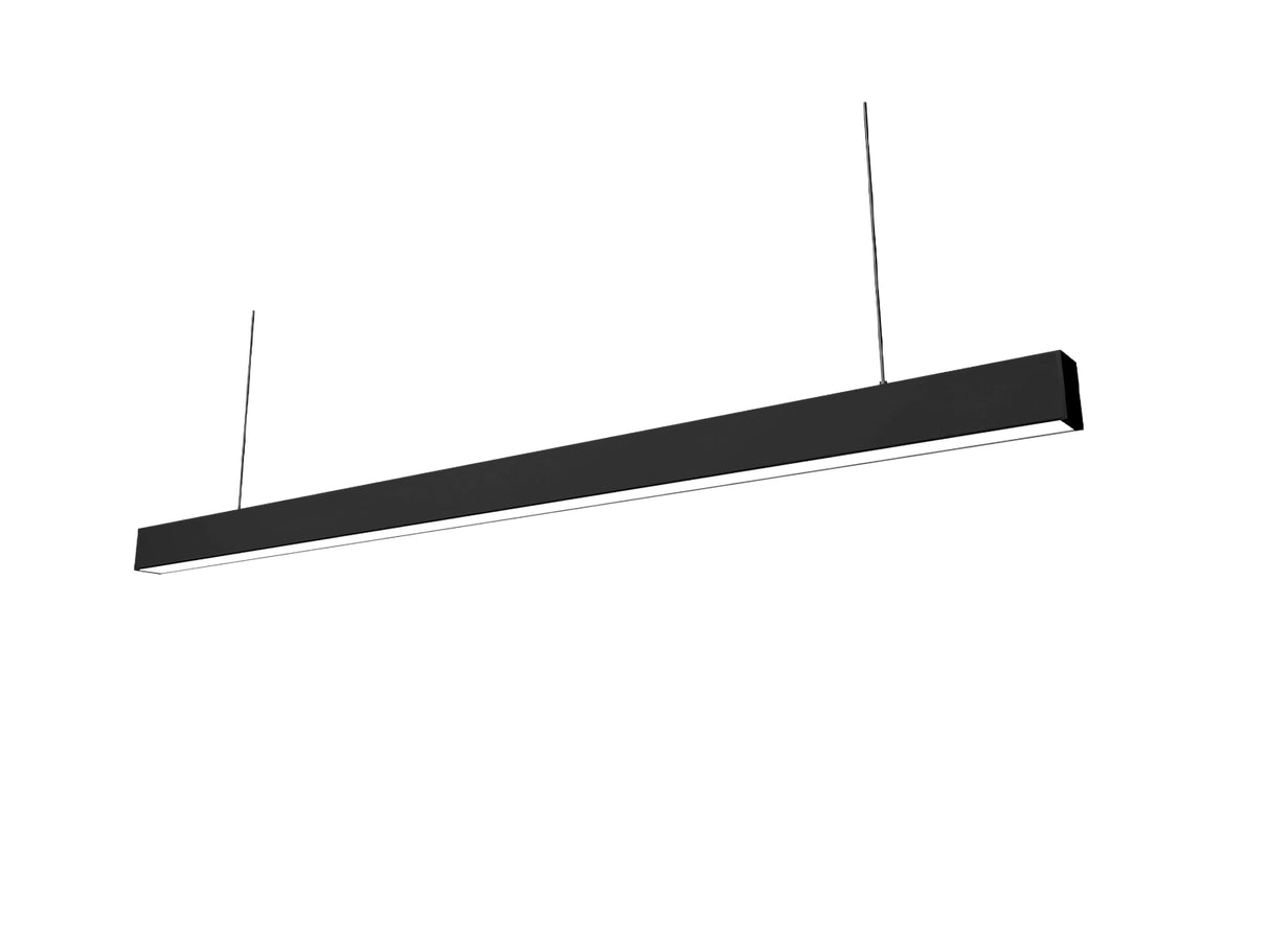 Luminaria lineal LED colgante negra 120cm 36W conectable