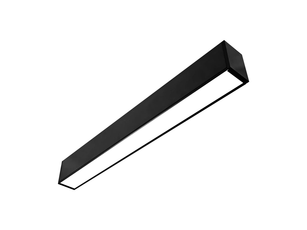 Luminaria lineal LED colgante negra 60cm 18W conectable