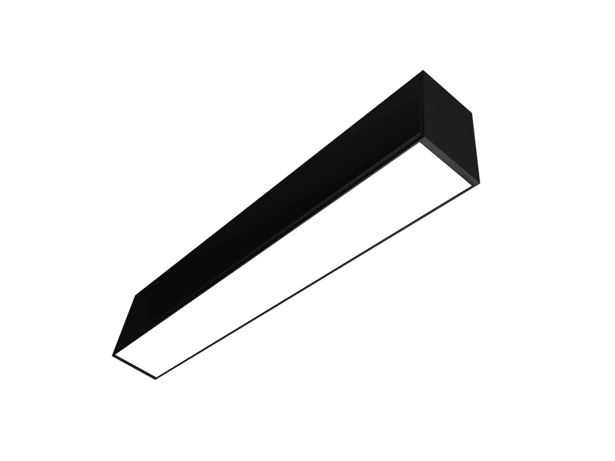 Luminaria lineal LED colgante negra 60cm 18W conectable