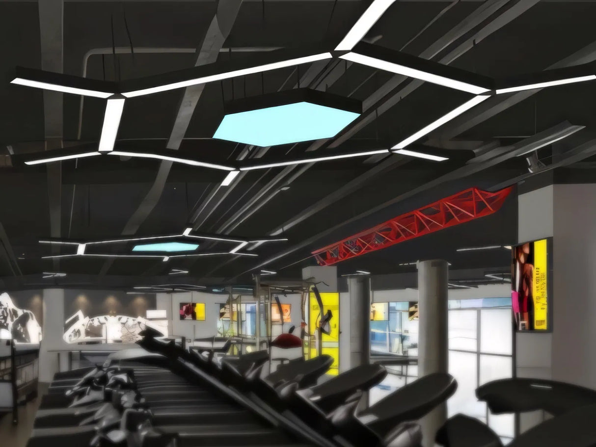 Luminaria lineal LED colgante negra 150cm 48W conectable