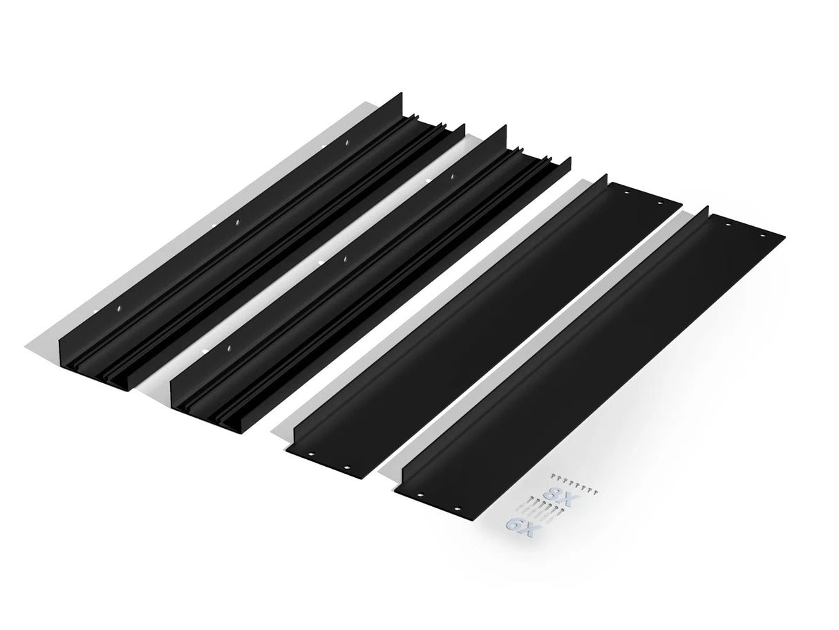Black Surface-Mount Frame LED Panel 60x60cm - Extra High 68mm
