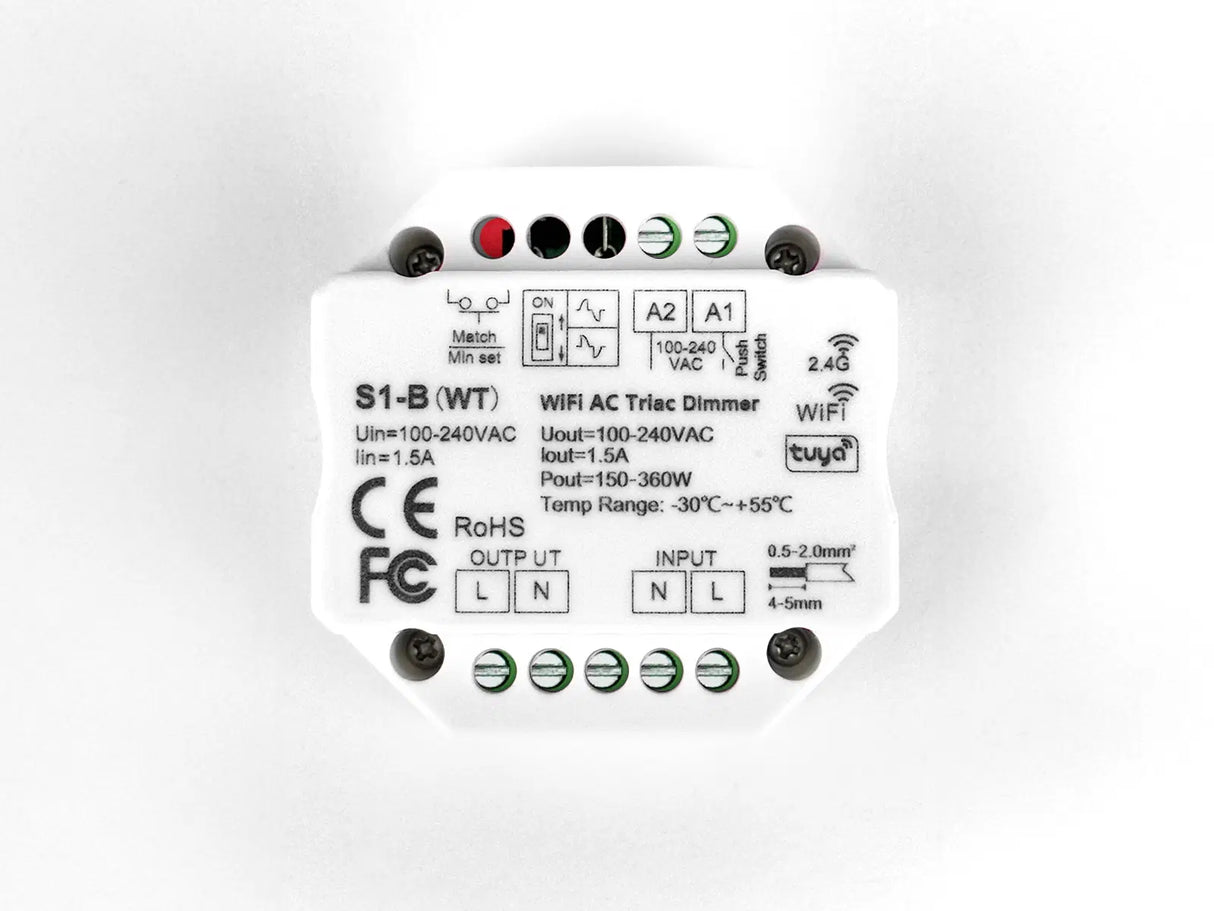 Dimmer LED Push WiFi 200W Triac 2.4G