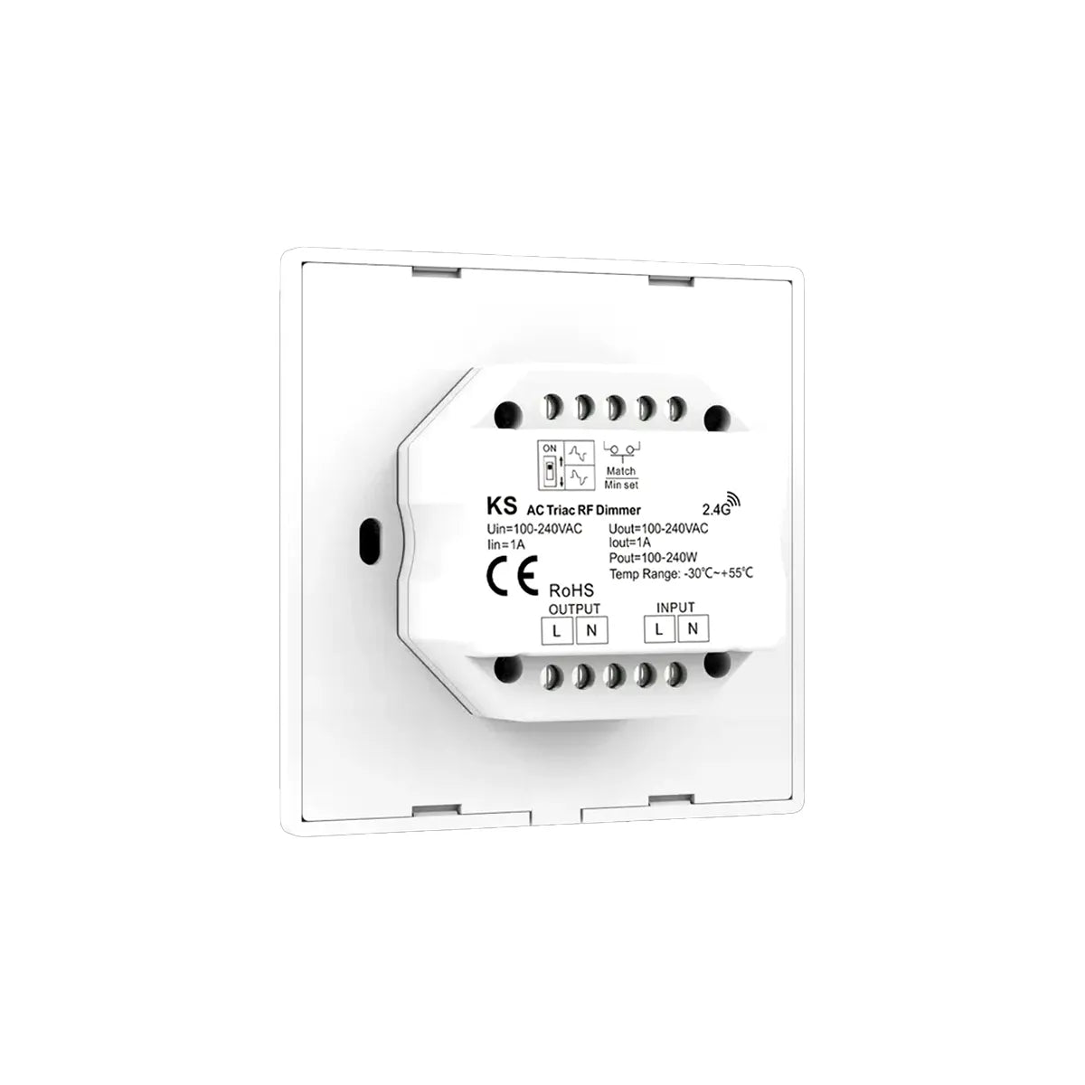 Dimmer LED 200W 1-10V con mando giratorio Blanco