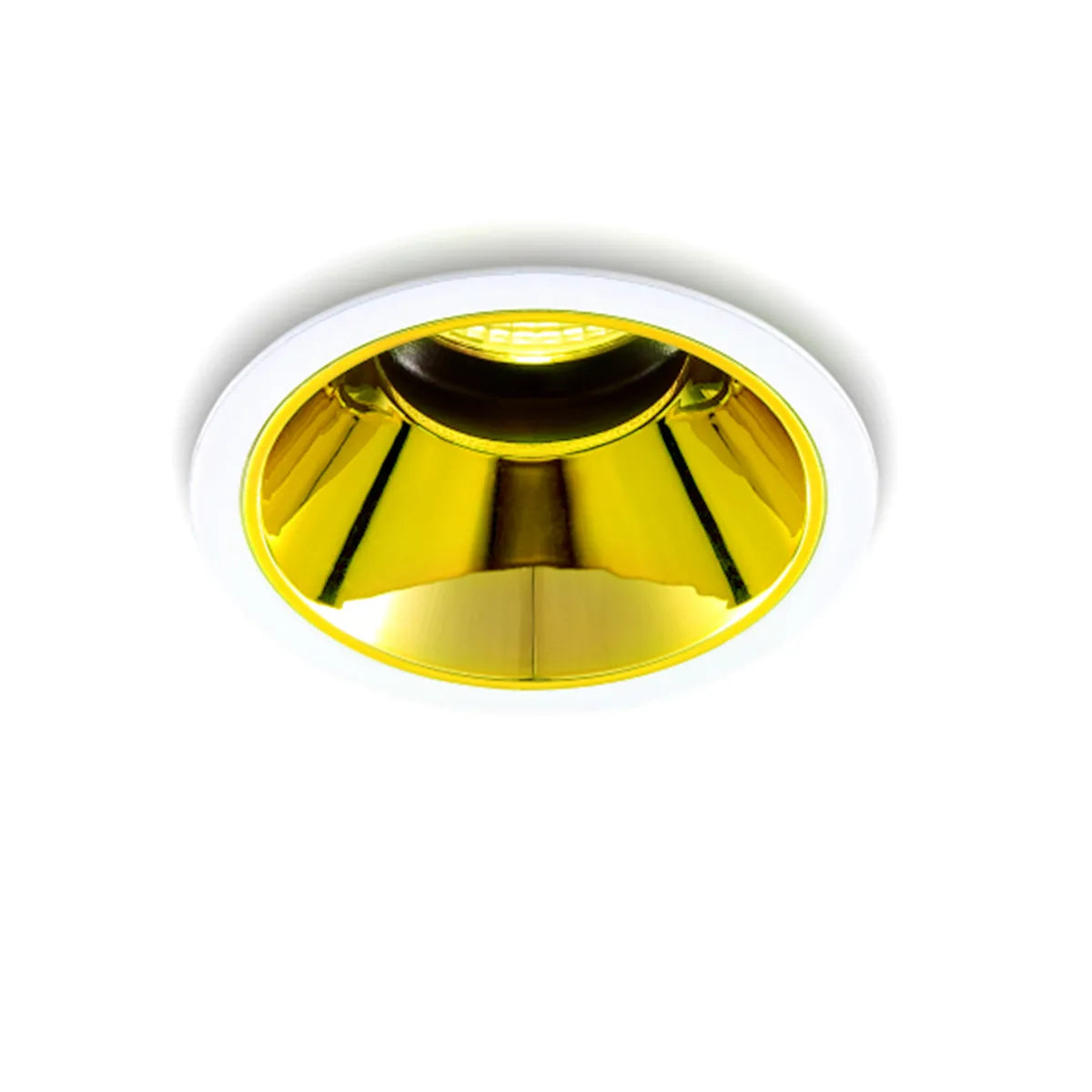 LED Recessed Spotlight 5W 3000K warm white ⌀83mm tiltable Gold with white frame
