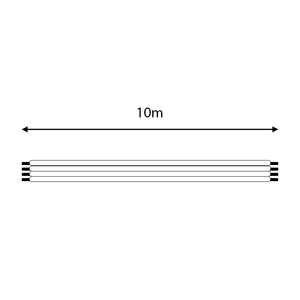 5-aderige ledstrip kabel 24AWG 10m maataanduiding