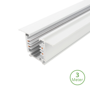 Inbouw 3-fase LED rail wit 300 cm