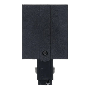 Inbouw 3-fase rail voedingsconnector zwart links