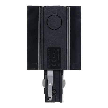 Inbouw 3-fase rail voedingsconnector zwart links