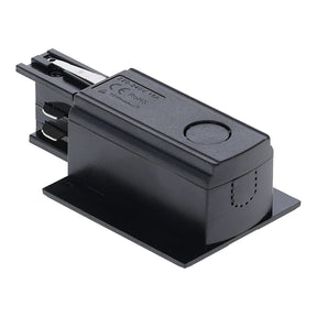 Inbouw 3-fase rail voedingsconnector zwart links