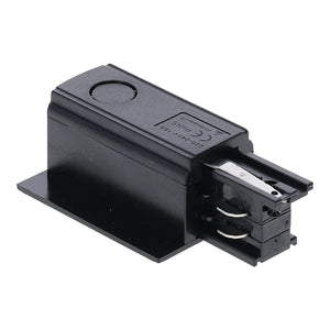 Inbouw 3-fase rail voedingsconnector zwart links