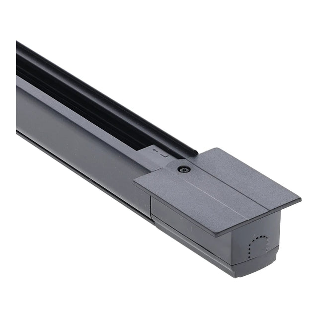 Inbouw 3-fase rail voedingsconnector zwart links