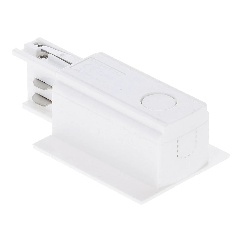 Inbouw 3-fase rail voedingsconnector wit links