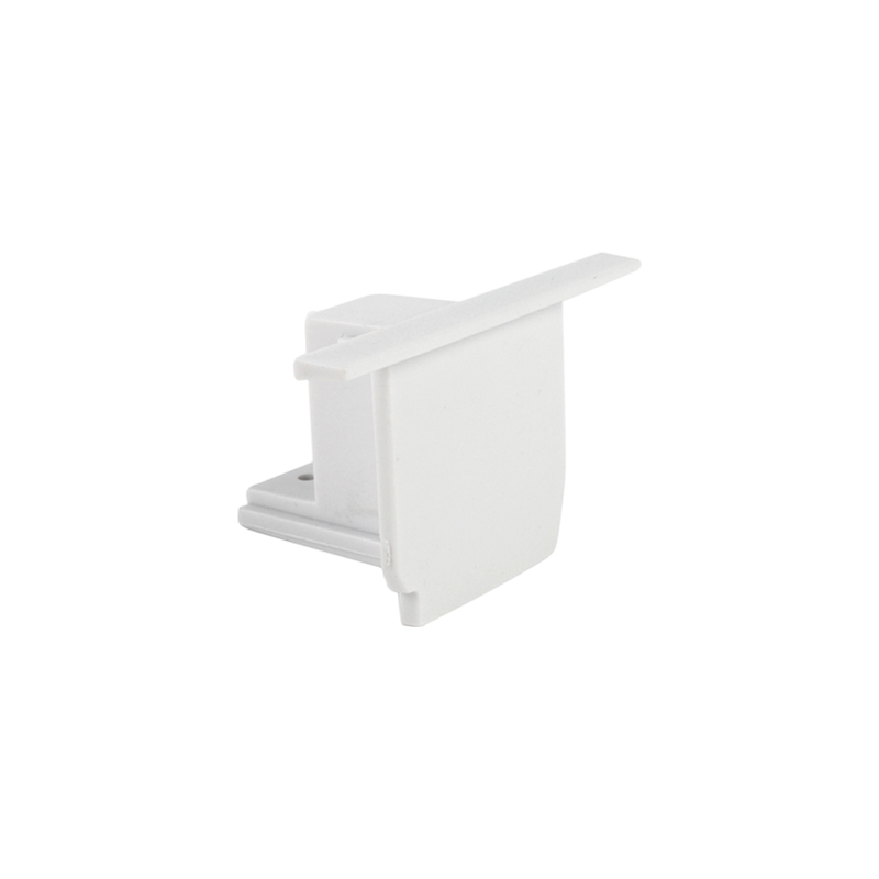 Inbouw 3-fase rail eindkap wit