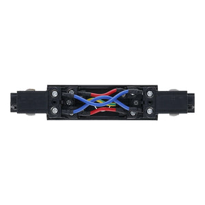 Inbouw 3-fase rail connector recht zwart