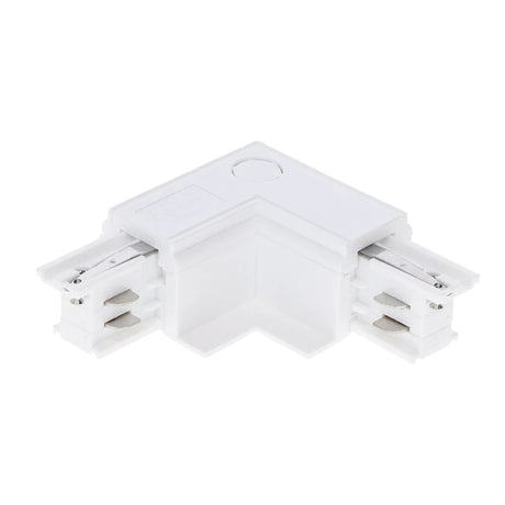 Inbouw 3-fase rail hoek connector wit binnenhoek