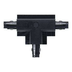 Inbouw 3-fase rail T-splitsing connector zwart links 1