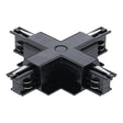 Inbouw 3-fase rail kruis-splitsing connector zwart