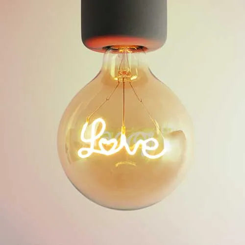 E27 LED Lamp filament G125 Love 2.5W 2100K amber dimmable