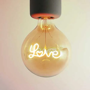 E27 LED Lamp filament G125 Love 2.5W 2100K amber dimmable