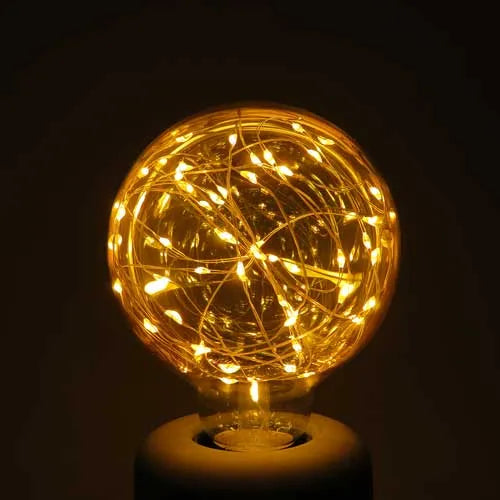 E27 LED Lamp filament G125 copper wire 1.5W 2100K amber