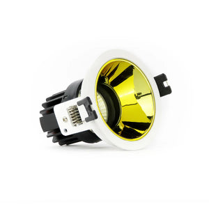 LED Recessed Spotlight 5W 3000K warm white ⌀83mm tiltable Gold with white frame